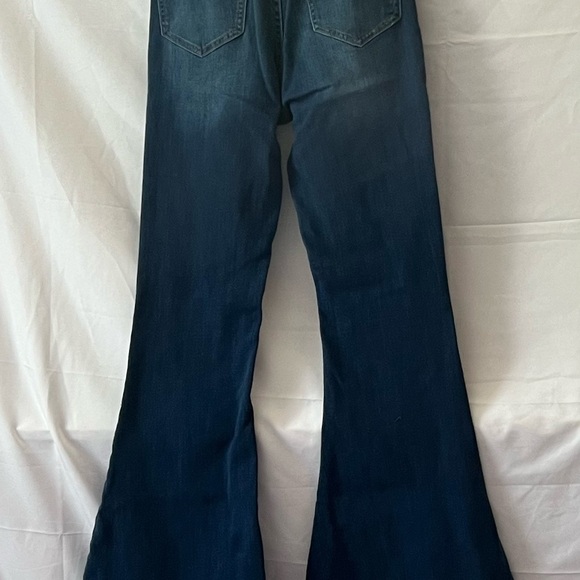 KanCan Blue Flare Wide Leg Jeans Retro Style - Picture 6 of 8